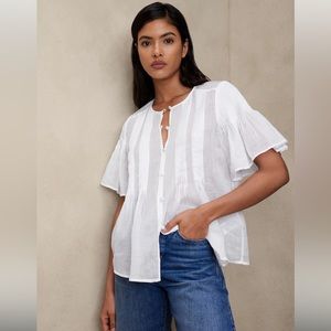 NWT Banana Ramie Pintuck Shirt